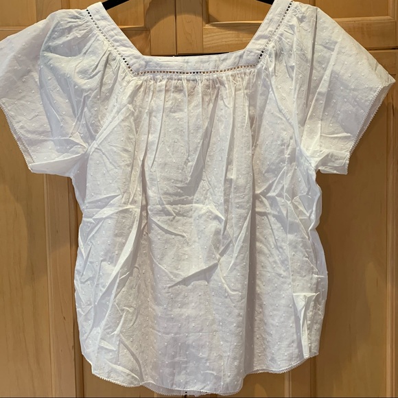 NWT Michael Stars Patsy White Cotton Top Sz. S - Picture 9 of 9